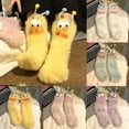 thumbnail image 5 of Crazy Fuzzy Silly Socks for Girls,Boys,Novelty Funny Big Eyes Socks,Cute Soft Fluffy Slipper Sock Gift for Christmas, 5 of 7