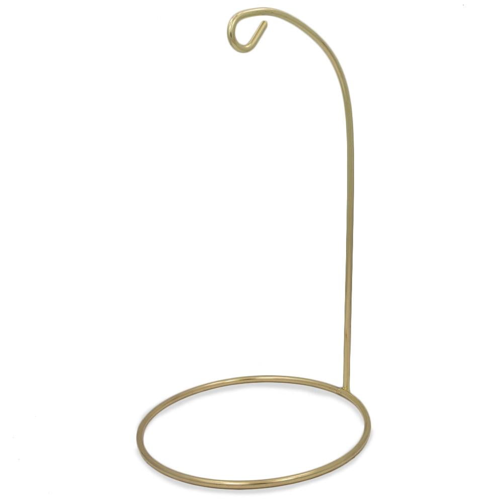Twisted Curved Golden Tone Metal Holder Ornament Stand 7.5 Inches 