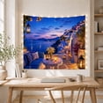 thumbnail image 4 of Terrace At Twilight With Overlooking Hillside Village Sea, Mystical Fantasy for Space Lovers, Galaxy Room Decor, Valentine's Day Gift, Tapestry Wall Hanging for Bedroom and Dorm, 4 of 6