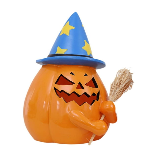 Decoración de Halloween Calabaza Luz Jack O Lantern Centro de Mesa Regalo Iluminado 13 cm x 15 cm