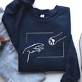 thumbnail image 1 of Cat Mom Creation Of Hand Minimalist Funny Cat Lover Sweatshirt, 1 of 4