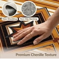 thumbnail image 6 of ODIKA 8'x10' Washable Area Rug Southwestern Stripe Spotted Boho Border Farmhouse Motif Refined Structured for Dining Room, Large Office, Lounge, Non-Slip Chair-Friendly Mat, 6 of 7