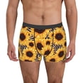 thumbnail image 2 of Bingfone Artistic Zebra Print Sunflower Men's Underwear - Casual Stretch Boxer Briefs-Medium, 2 of 7