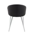 thumbnail image 4 of Silver Orchid  Battista Silver Upholstered Chair Black Faux Leather, 4 of 7