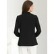 thumbnail image 4 of Blusa de trabajo elegante Allegra K con decoración de perlas y cuello falso plisado Negro S, 4 of 5