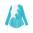 thumbnail image 3 of inhzoy Kids Girls Sparkly Figure Ice Roller Skating Dress Lake Green 8, 3 of 8