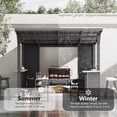 thumbnail image 6 of ASJMR 10x10 Ft Grill Gazebo Canopy Outdoor Hardtop Galvanized Steel BBQ Pergola Shelter with Independent Countertop and Multi Shelves for Patio Backyard, 6 of 6