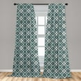 thumbnail image 5 of Ambesonne Checkered Curtains, Modern Country Look, Pair of 28"x63", Aqua Pale Grey White, 5 of 5