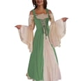 thumbnail image 2 of Disfraz Medieval Renacentista para Mujer, Cosplay Sobre Vestido Verde Hierba XL, 2 of 7