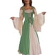 thumbnail image 2 of Disfraz Medieval Renacentista para Mujer, Cosplay Sobre Vestido Verde Hierba M, 2 of 7