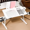 thumbnail image 3 of Hzsb Laptop Lap Desk with Light Fan,5 Level Adjustable Heights Laptop Bed Tray Table with USB and Storage Drawer ,Folding Laptop Desk, 3 of 8
