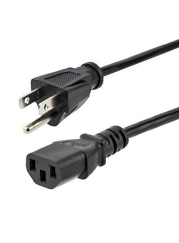 StarTech.com 10ft (3m) Computer Power Cord, NEMA 5-15P to C13, 10A 125V, 18AWG, Black Replacement AC Power Cord, Printer Power Cord, PC Power Supply Cable, Monitor Power Cable - UL Listed