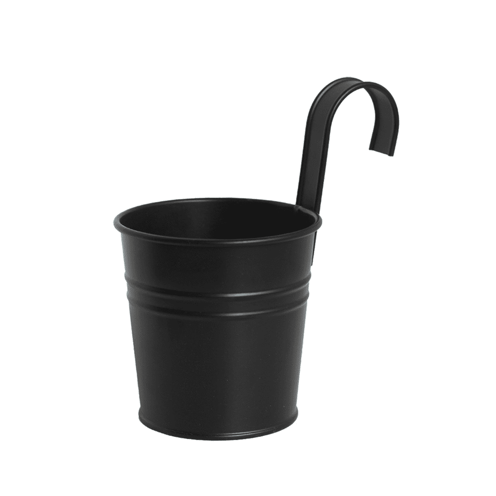 Hanging Flower Pots Metal Iron Bucket Planter for Railing Fence Balcony