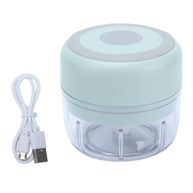 Molinillo eléctrico, picador de ajo eléctrico de 100 ml, licuadora de ajo, mini picador de ajo, confiable y duradero Jadeshay A