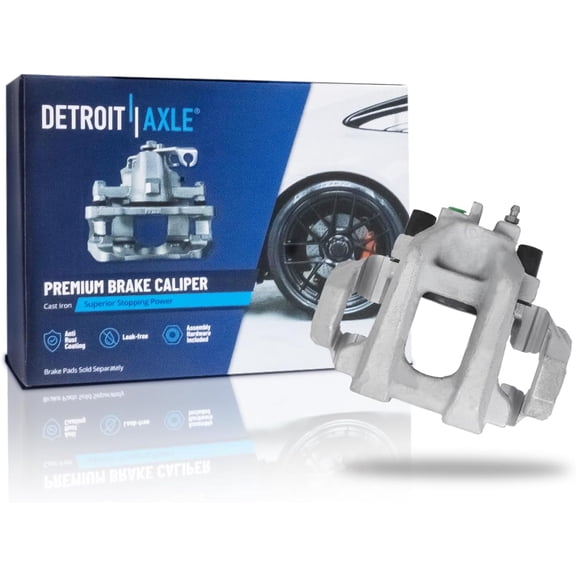 Detroit Axle - Rear Left Brake Caliper for 2011-2022 Jeep Grand Cherokee 2011-2020 Dodge Durango Disc Brake Caliper with Bracket Assembly 2012 2013 2014 2015 2016 2017 2018 2019 Replacement