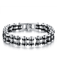 thumbnail image 1 of "Pulsera Bicicleta Cadena Biker Moto Hombre Acero Inoxidable  7 Cm 21.5 Cm M Belug Plateado, 1 of 4