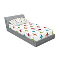 thumbnail image 2 of Ambesonne Geometric Fitted Sheet & Pillow Sham Set, Modern Graphic Mosaic, Twinxl, Multicolor, 2 of 2