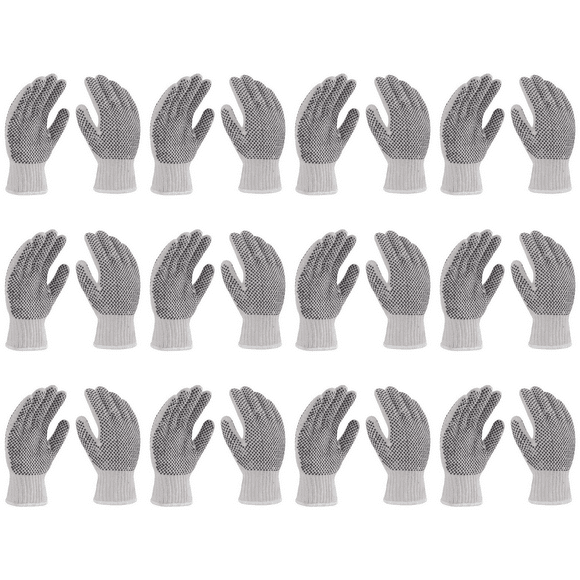 PACK 12 PARES DE GUANTES JAPONESES CON PUNTOS NEGROS MAPLE SAFE