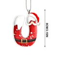 thumbnail image 3 of Luoshdecor Christmas Tree Ornaments Initial,Personalized Santa Claus Style Alphabet Pendant Decorations,Suitable for Xmas Gift Giving,(U), 3 of 6