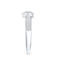 thumbnail image 4 of Lab Grown Diamond Heart Engagement Ring with Side Stones - Half Carat - EF-VS Quality, 14K White Gold, US 10.50, 4 of 9