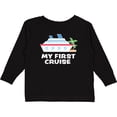 thumbnail image 3 of Inktastic My First Cruise with Cruise Ship and Palm Trees Boys or Girls Long Sleeve Toddler T-Shirt, 3 of 5