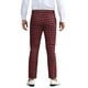 thumbnail image 3 of Pantalones de Hombre INSPIRE CHIC de Cuadros Casual de Corte Regular con Frente Plano y Stretch, Talla 30, Negro y Rojo, 3 of 6