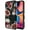 Black Marble flower, variant on Samsung Galaxy A01 Case, KAESAR Slim Hybrid Dual Layer Shockproof Hard Cover Graphic Fashion Cute Colorful Silicone Skin Cover Armor Case for Samsung Galaxy A01 (Mandala)
