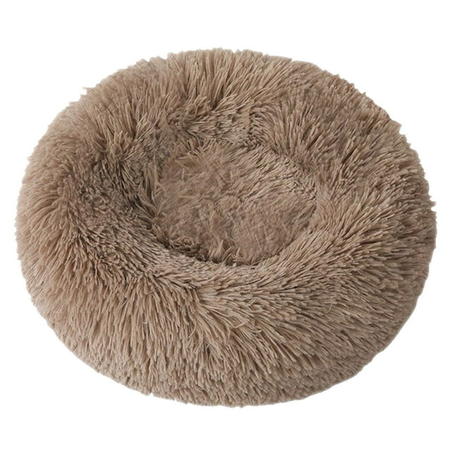 Curly Donut Cuddler Pet Bed Calming Anxiety Washable Comfort Cushion Mat With Non Bottom For Animals