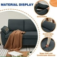 thumbnail image 6 of Jarenie Tornama Linen Convertible L Shaped Sectional Sofa with Accent Chair, Darkgrey, 6 of 7
