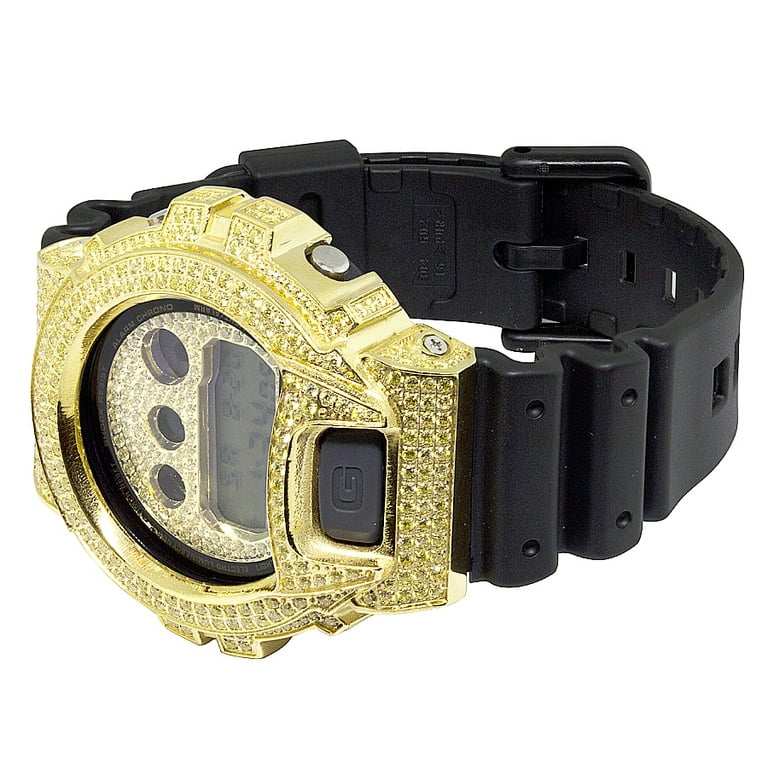 Casio G Shock 6900 Canary Cubic Zirconia Watch 5.5 Ct in Yellow