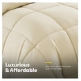 thumbnail image 4 of KITYDALK 7 Piece Comforter Set Bag Solid Color All Season Soft Down Alternative Blanket & Luxurious Microfiber Bed Sheets, Beige, King, 4 of 6
