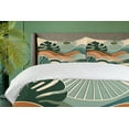 thumbnail image 6 of Ambesonne Monstera Duvet Cover Set, Abstract Landscape Boho, Queen, Evergreen Pale Seafoam, 6 of 6