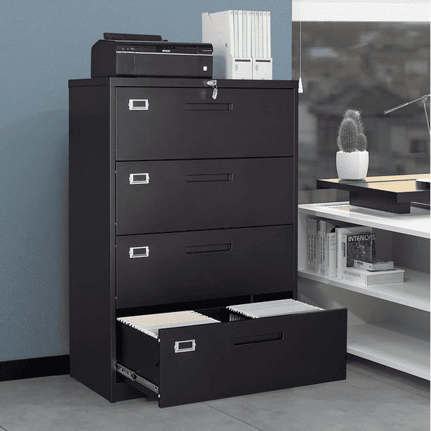 Stani 4 Drawer Lateral File Metal Filing Storage With Lock