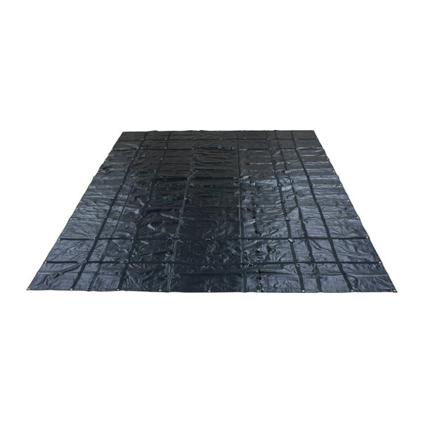 16' x 20' Flatbed Truck Tarps Heavy Duty 18oz Steel Tarp Black