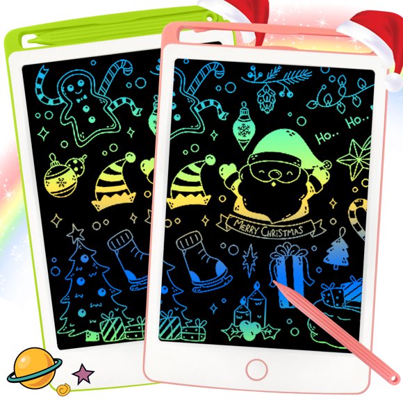 Adofi Tablette d'Écriture LCD Colorée de 8,5 Pouces 2 Pcs avec Pile à Corde Stylet