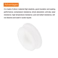 thumbnail image 4 of Uxcell Silicone Snap in Locking Hole Plugs,Rubber Panel Seal Cover Flush Type Panel Round for Kitchen 42.6mm White,1Pcs, 4 of 6