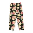 thumbnail image 4 of Naloa Rose Flowers Print Women’s Ultra-Soft Comfy Pajama Lounge Pants with Pockets & Drawstring, 4 of 8