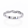 thumbnail image 3 of Round Diamond Twisted Prong Half Eternity Band, 0.33 TW Round Lab Grown Diamond Wedding Band, Stackable Engagement Band For Girl, 3 of 5