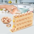 thumbnail image 1 of CRCMURE Food Storage 4 Tiers Egg Rack Auto Sliding For Fridge Eggs Organizer Space Saving Easy To Take Eggs Dispenser 30 Eggs Fridge Eggs Rack Large Capacity, 1 of 4