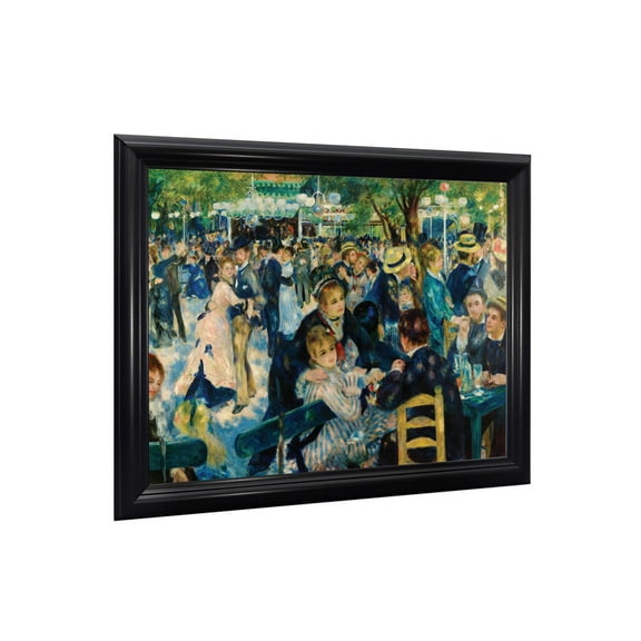 Dance at Le Moulin De La Galette by Auguste Renoir Framed Wall Art Print, Great for Living Room or Kitchen Wall Decor, 11x14, 2404B