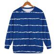 thumbnail image 4 of Holzkary Oversized Sweatshirt for Women Warm Soft Printed Shirt Winter Sweatshirts Tops Loose Fit Casual Long Sleeve Striped Sweatshirt Comfy Fall Winter Outfits Clothes 2025 Fashion Blue M, 4 of 7