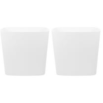 MLINS 2pcs Bathroom Trash Can Plastic No Lid Slim Garbage Can Narrow Place Waste Basket