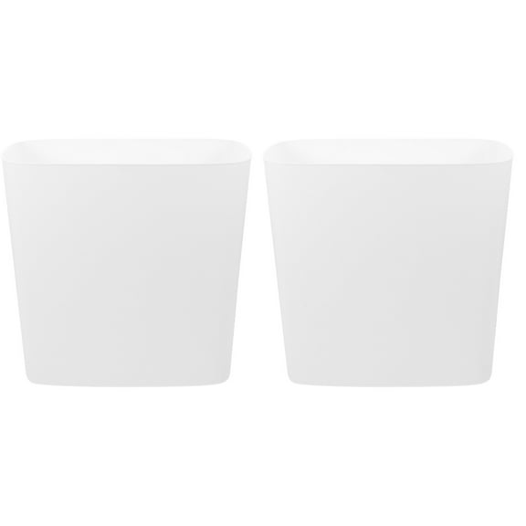 MLINS 2pcs Bathroom Trash Can Plastic No Lid Slim Garbage Can Narrow Place Waste Basket