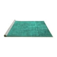thumbnail image 2 of Ahgly Company Machine Washable Indoor Square Persian Turquoise Blue Traditional Area Rugs, 3' Square, 2 of 4