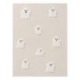 thumbnail image 2 of Halloween Ghost Throw Blanket Cozy Plush Embroidery Tufted Fleece Blanket Soft Fall Autumn Couch Cover Bedding Cute Decorative Fuzzy Blanket for Sofa Bed Living Room, 2 of 6