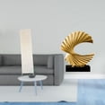 thumbnail image 2 of Lámpara de pie con pantalla de papel ondulado, escultura abstracta, figura de resina, cubierta de luz para sala de estar, dormitorio, decoración del h, 2 of 8