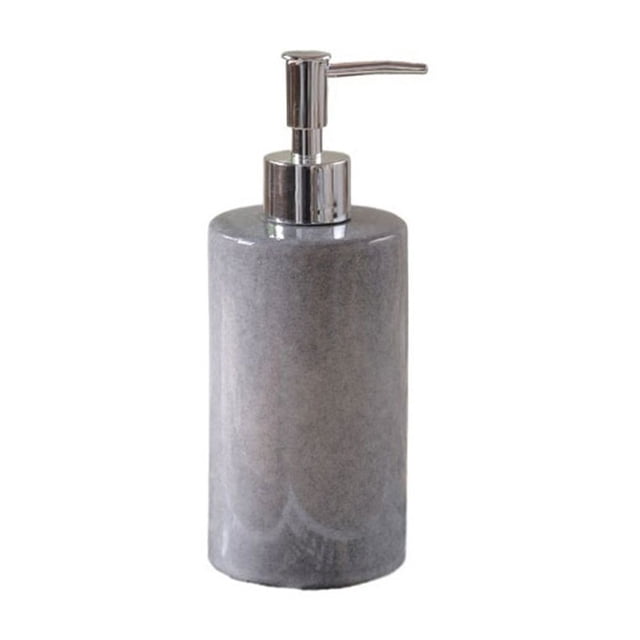Dispensador de jabón de cerámica gris de 450 ml, dispensador de champú for gel de baño, limpiador facial, botella de loción con prensa