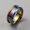 Multicolor, variant on Stainless Steel Multicolor Grooved Finger Ring Settings Ring Core Blank Inlay 8mm Size 8 R49