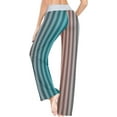 thumbnail image 5 of FREEAMG Women Pajama Pants Lounge Pants Long Stretch Comfy Sleepwear Gradient Stripe, 5 of 7