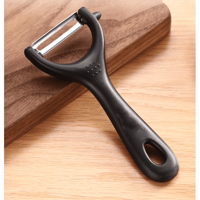 Pelador para cocina, pelador de frutas y verduras de patata, forma de Y de acero inoxidable, negro Sincero Hogar